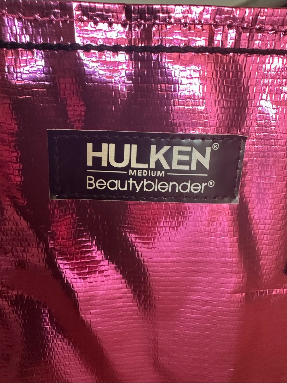 Hulken x Beautyblender Medium Metallic Hot Pink Rolling Tote - Picture 2 of 2